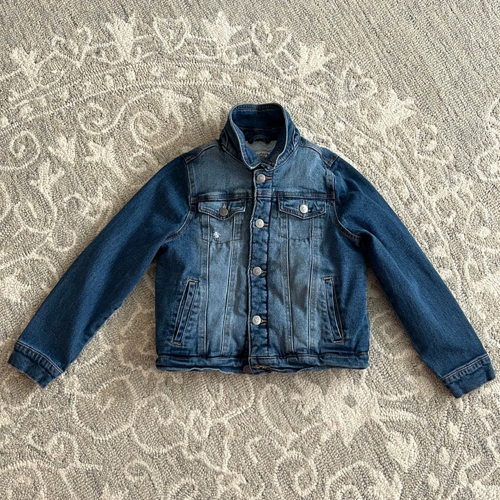 Kidpik unisex denim jacket with Sherpa lining